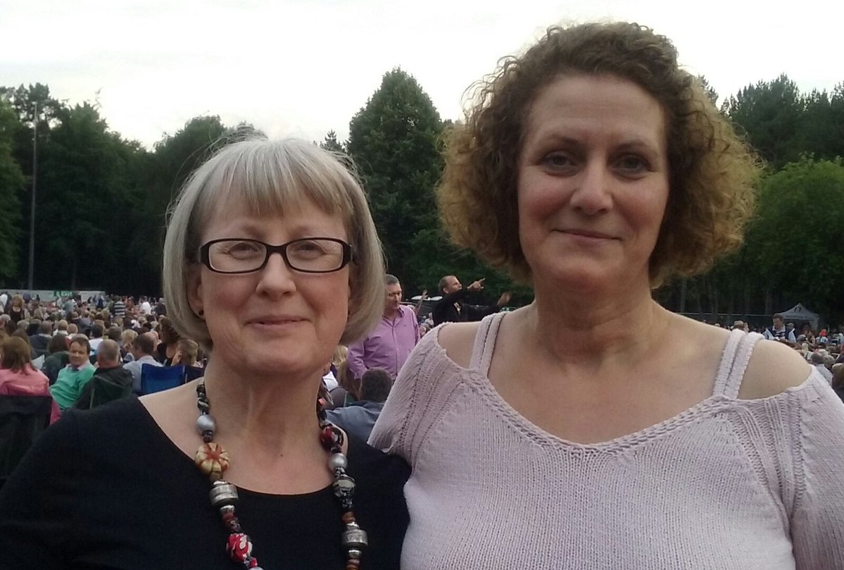 With Helen at Rick Astley concert