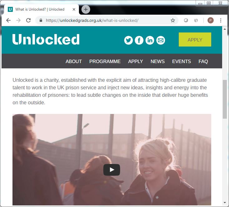 unlockedgrads dot org dot uk what is unlocked [charity] screenshot 22 Sept 2018